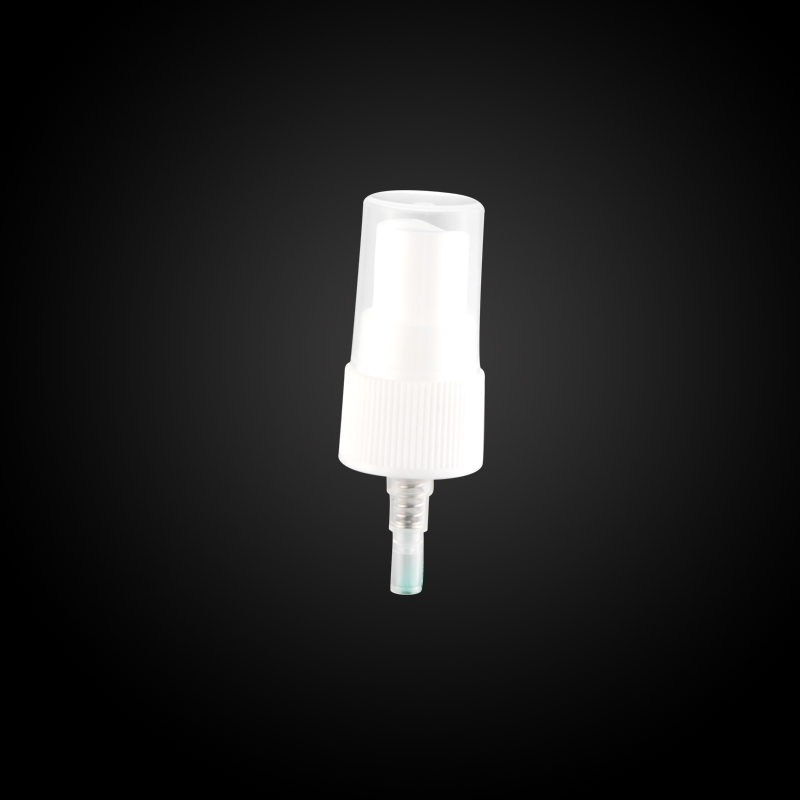 带半盖的带肋白色塑料细雾喷雾器20/410
